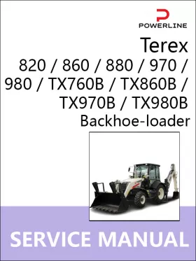 Книга по ремонту экскаватора-погрузчика Terex 820 / 860 / 880 / 970 / 980 / TX760B / TX860B / TX970B / TX980B