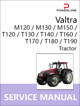 Книга по ремонту трактора Valtra M120 / M130 / M150 / T120 / T130 / T140 / T160 / T170 / T180 / T190
