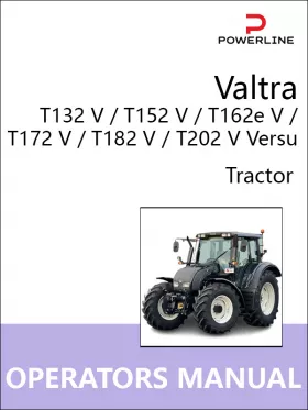 Книга по эксплуатации и техническому обслуживанию трактора Valtra T132 V / T152 V / T162e V / T172 V / T182 V / T202 V Versu