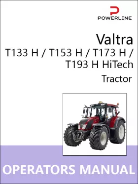 Книга по эксплуатации и техническому обслуживанию трактора Valtra T133 H / T153 H / T173 H / T193 H HiTech