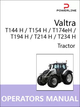 Книга по эксплуатации и техническому обслуживанию трактора Valtra T144 H / T154 H / T174e H / T194 H / T214 H / T234 H