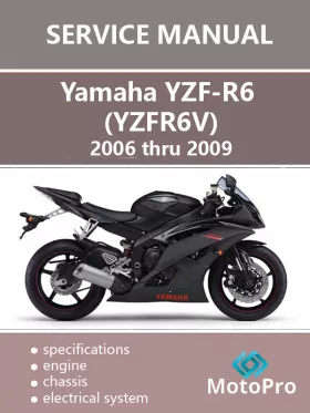 Книга по ремонту мотоцикла Мотоцикл Yamaha YZF-R6 (YZFR6V) с 2006 по 2009 год
