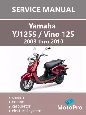 Книга по ремонту скутера Yamaha YJ125S / Vino 125 с 2003 по 2010 год